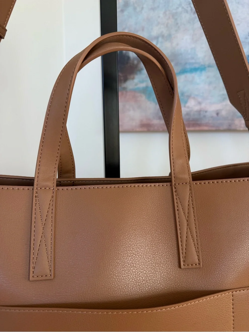 CALPAK Haven 16 Laptop Tote Bag Toffee Brown Tan Work Travel Commuter Office